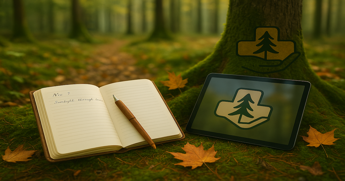 Analog Journals Vs. Digital for Forest Therapy Reflections